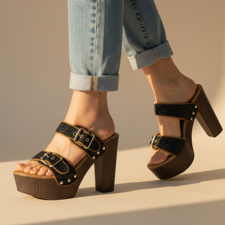 Scarlett Comfortable Buckle High Heels