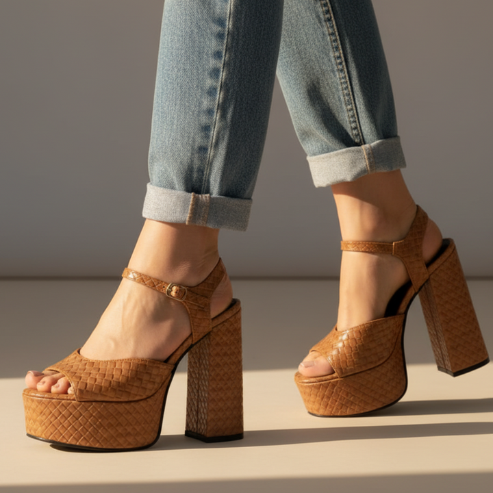 Veronica Buckle Platform Heels