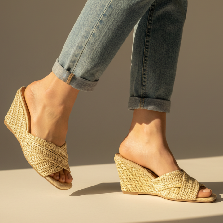 Leona Raffia Platform Sandals