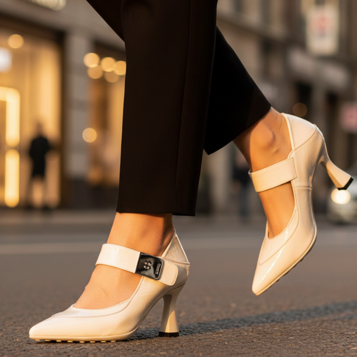Aubree Leather Pointed Heels