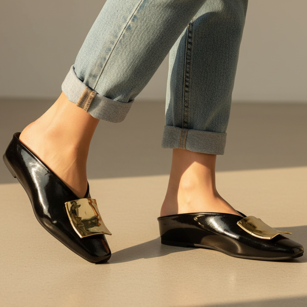 Bruna Square Toe Flats