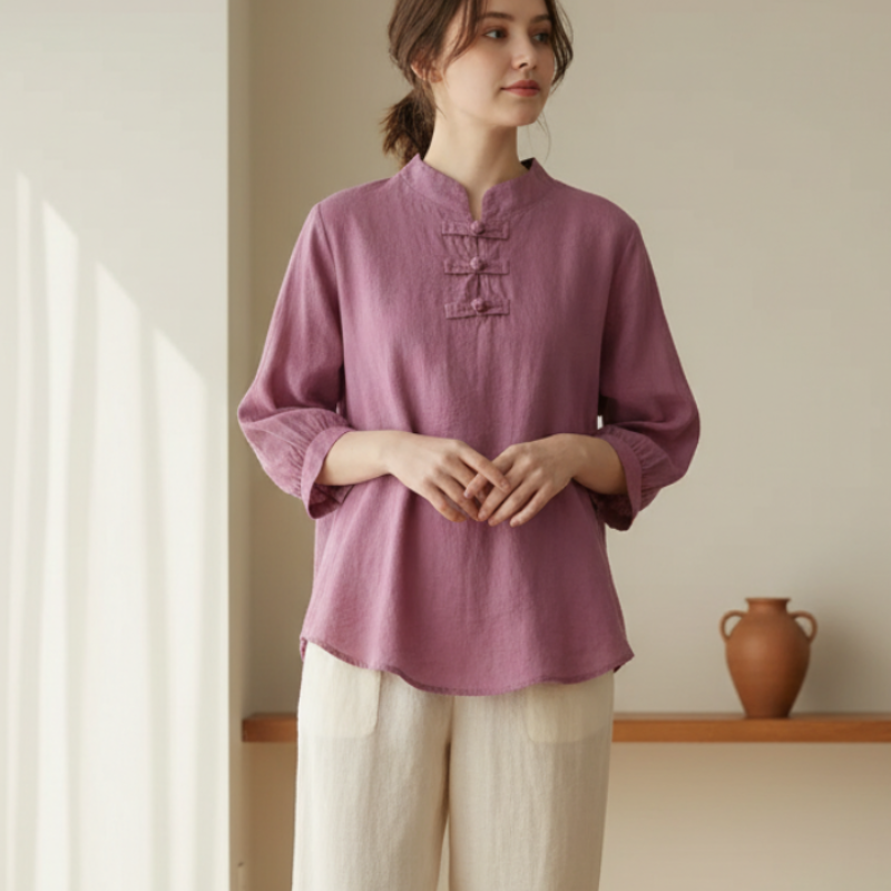 Adriana Summer Linen Blouse