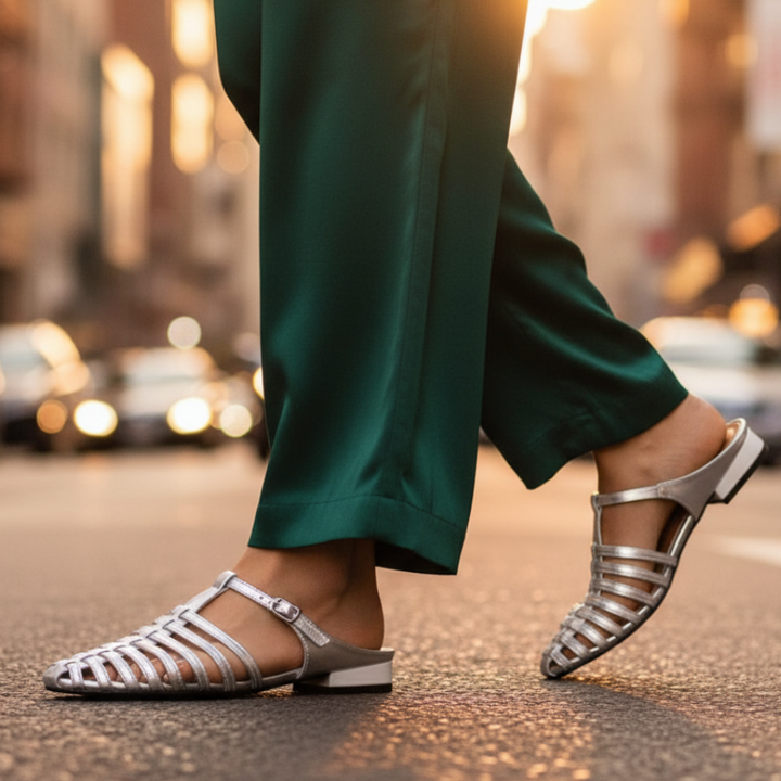 Novaro Summer Buckle Flats
