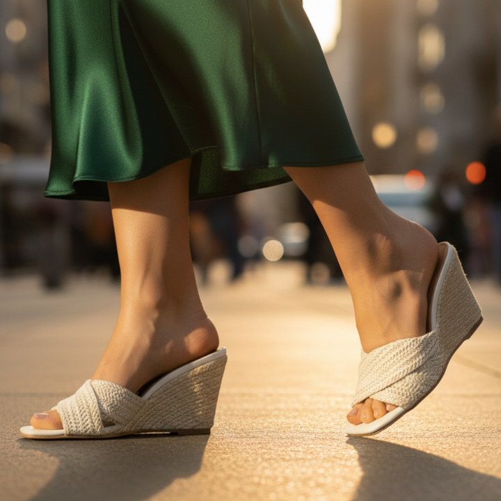 Leona Raffia Platform Sandals