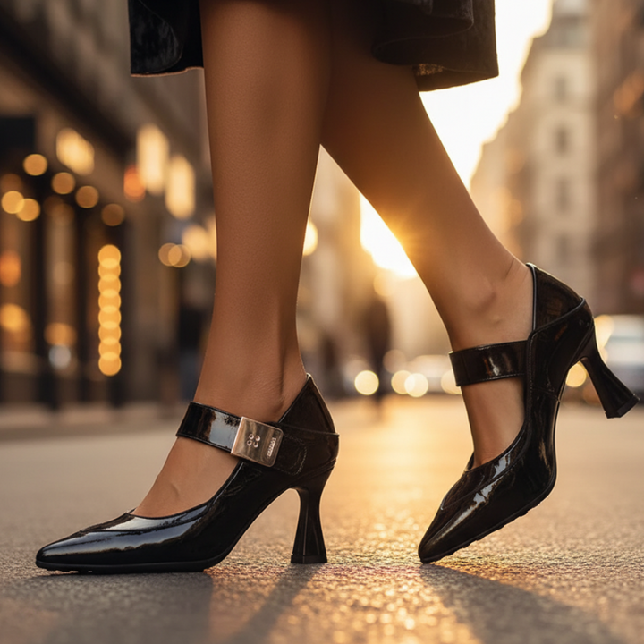 Aubree Leather Pointed Heels