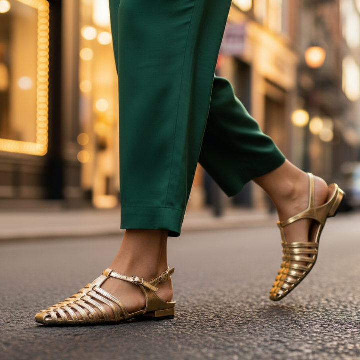 Novaro Summer Buckle Flats