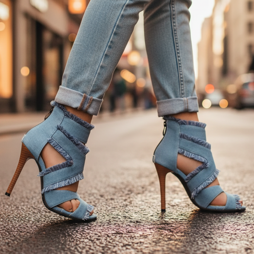 Bellissima Gladiator Strap Thin Heels