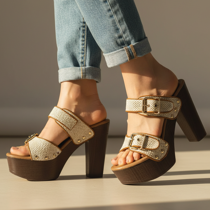 Scarlett Comfortable Buckle High Heels