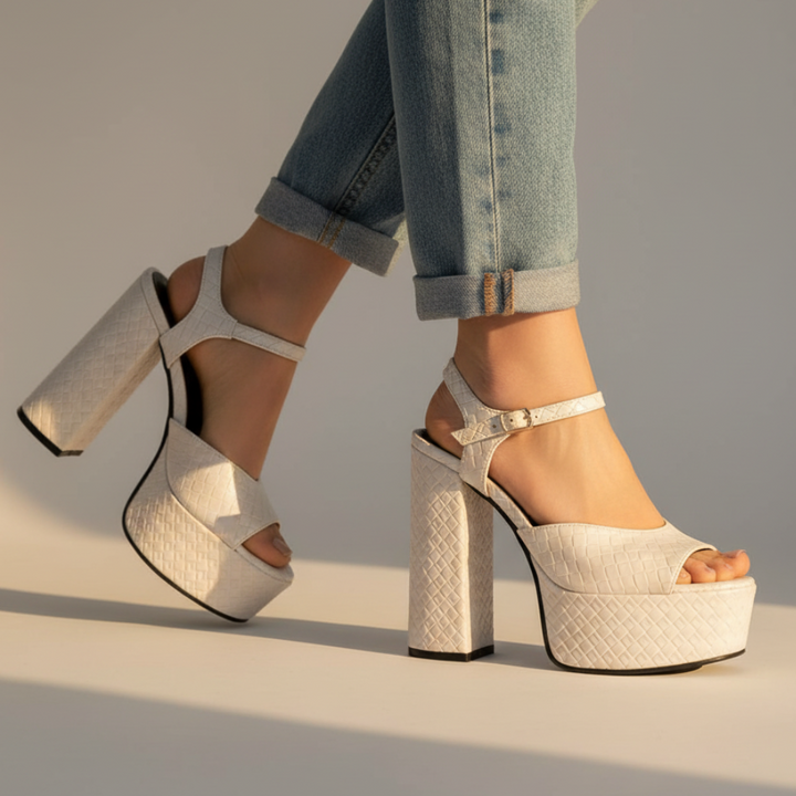Veronica Buckle Platform Heels