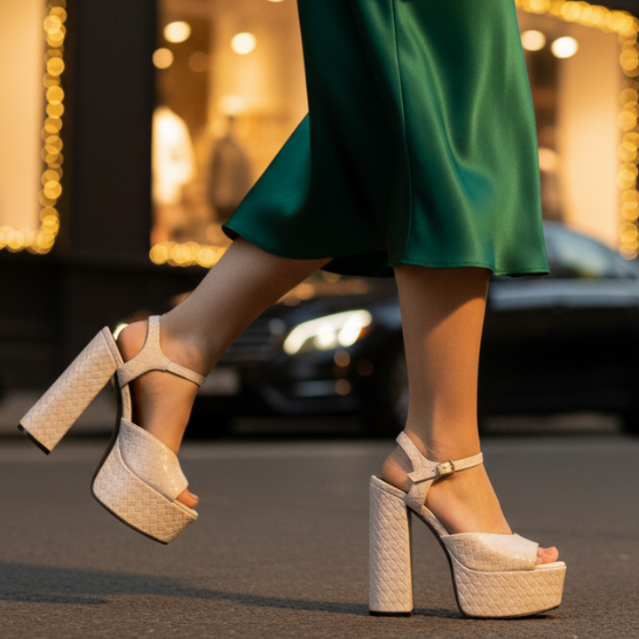 Veronica Buckle Platform Heels