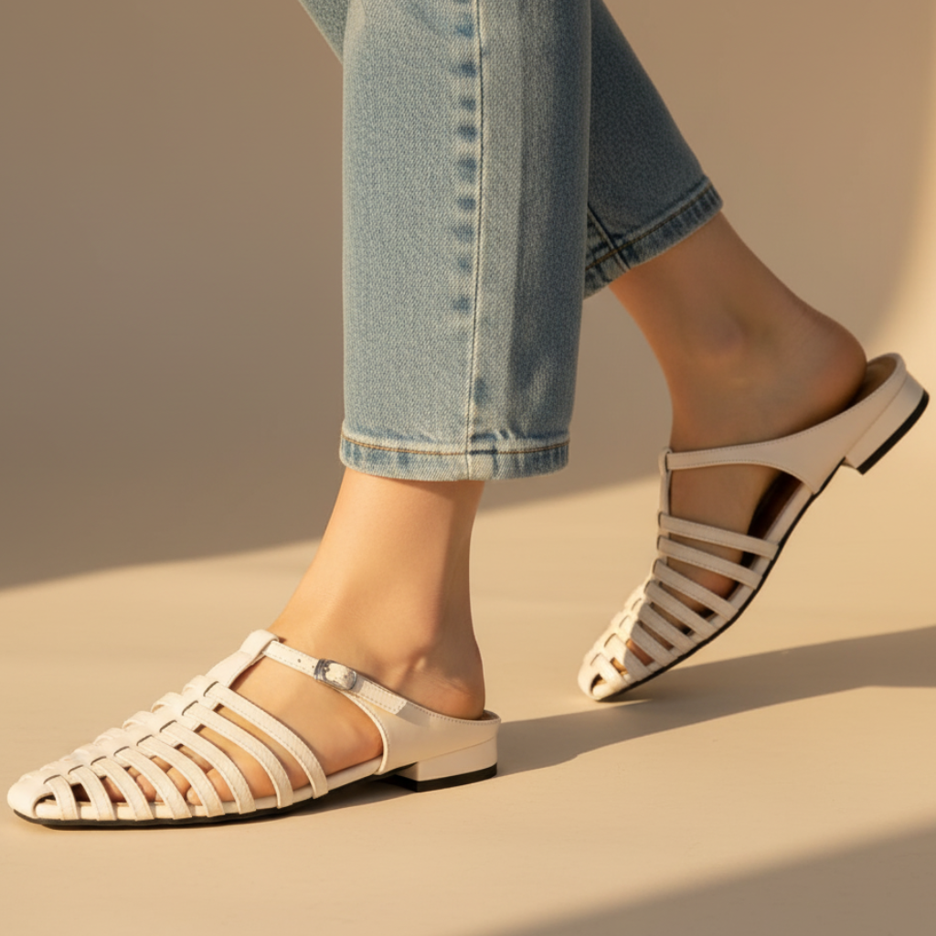 Novaro Summer Buckle Flats