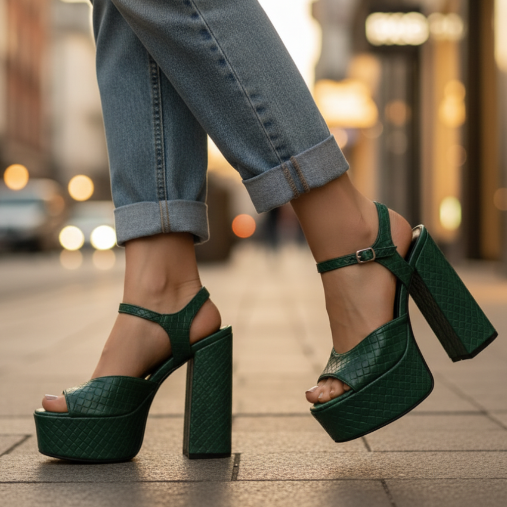 Veronica Buckle Platform Heels