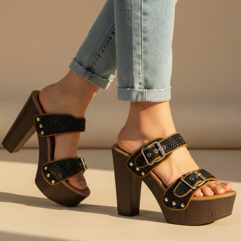 Scarlett Comfortable Buckle High Heels