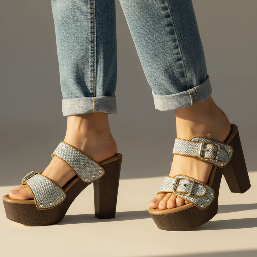 Scarlett Comfortable Buckle High Heels