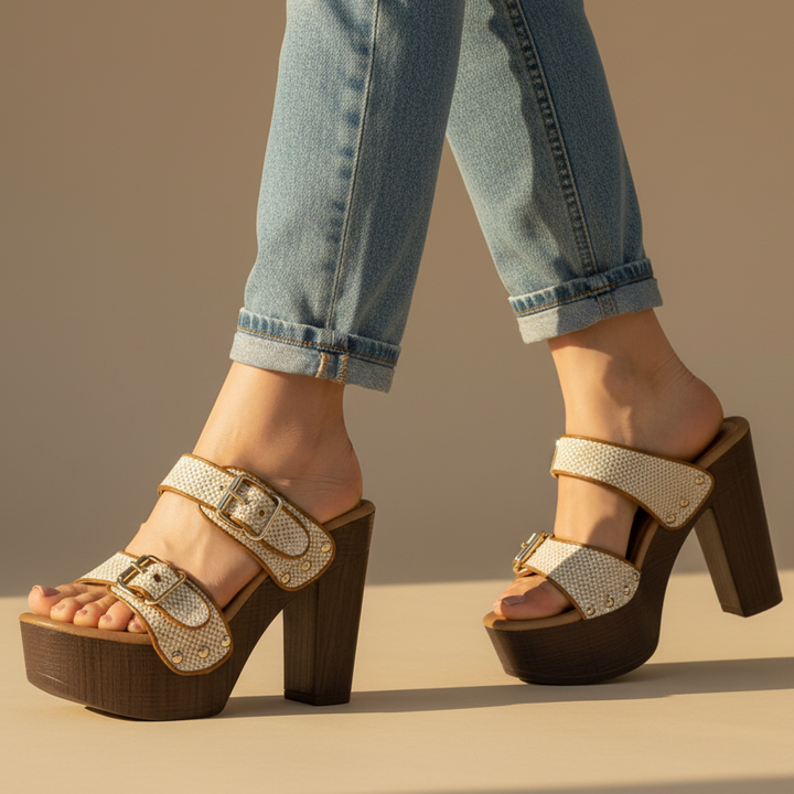 Scarlett Comfortable Buckle High Heels
