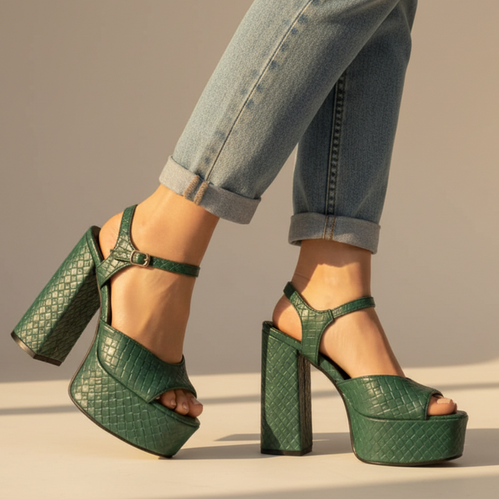 Veronica Buckle Platform Heels