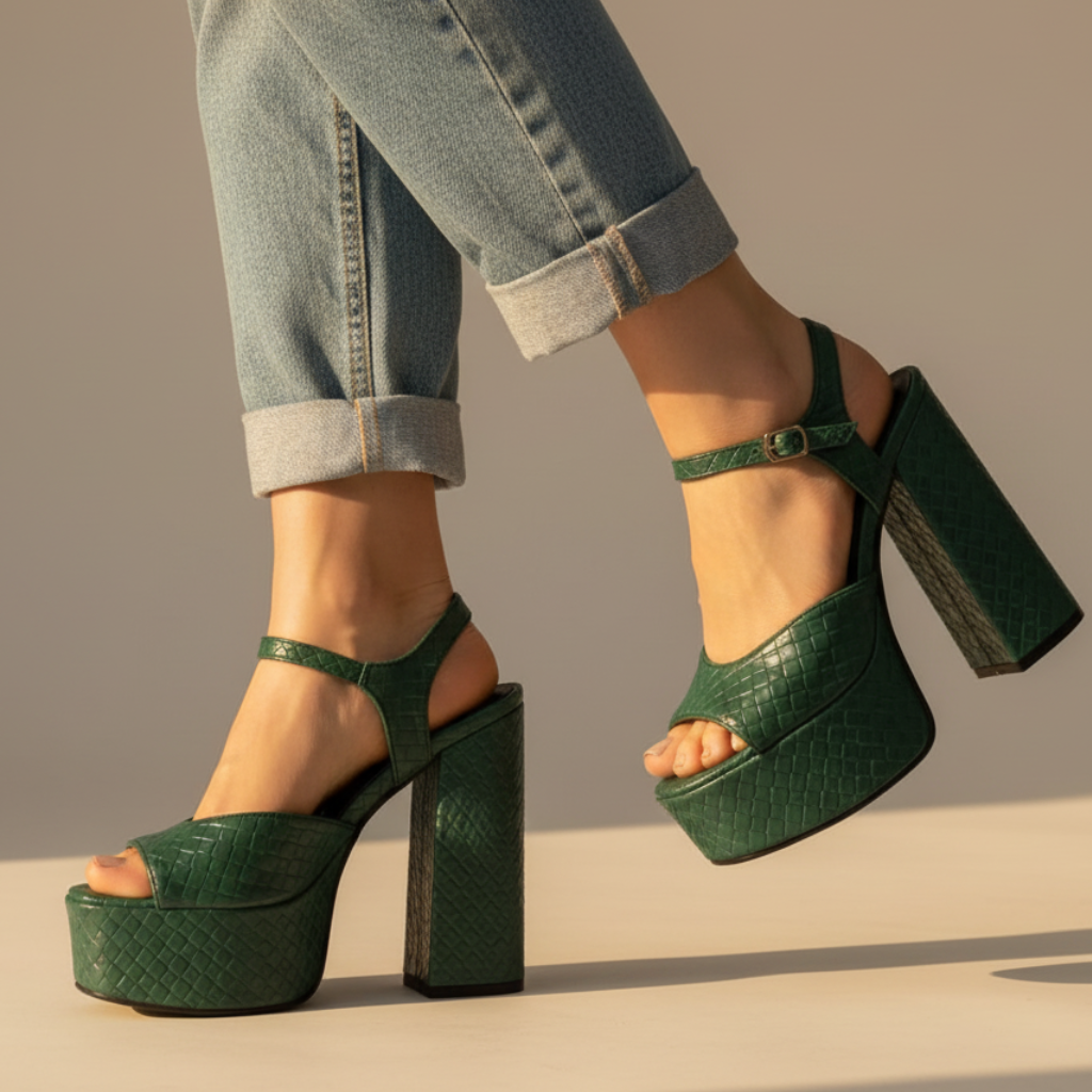Veronica Buckle Platform Heels