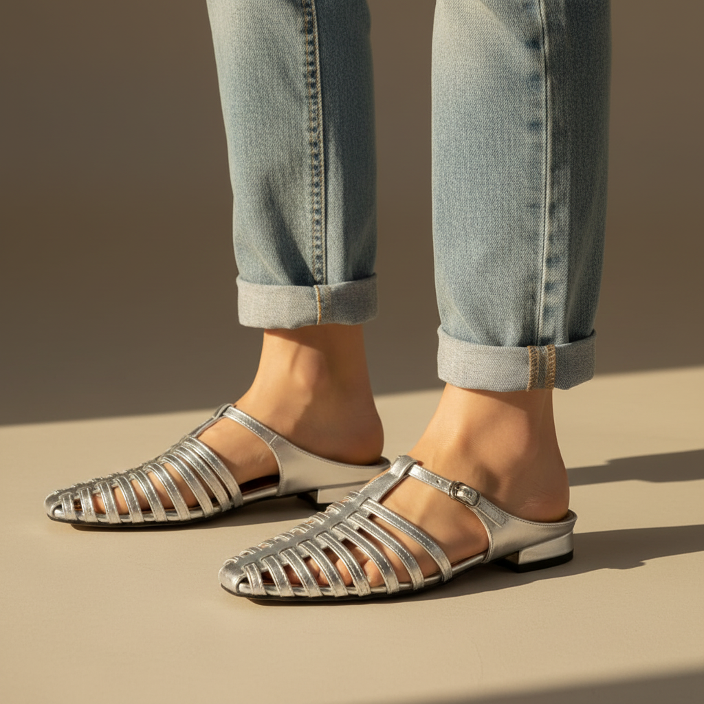 Novaro Summer Buckle Flats