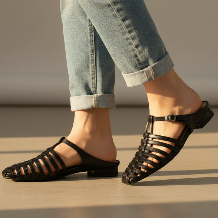 Novaro Summer Buckle Flats