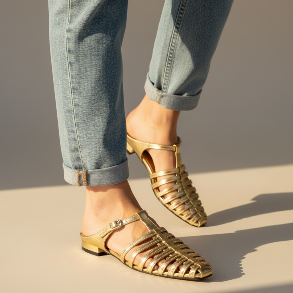 Novaro Summer Buckle Flats