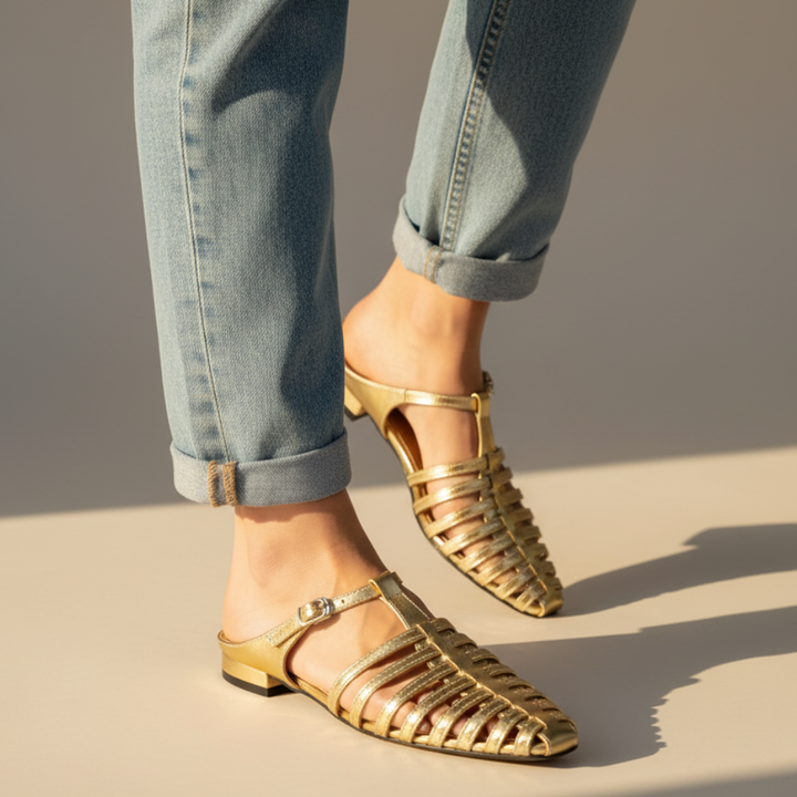 Novaro Summer Buckle Flats