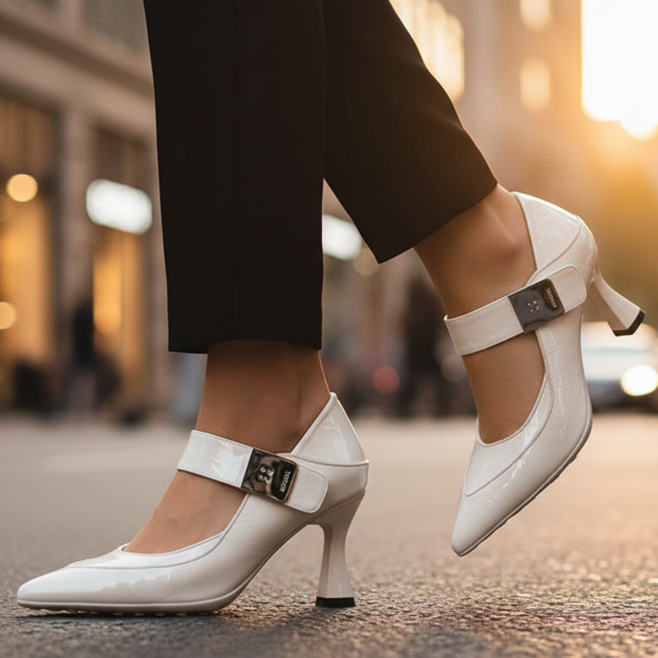 Aubree Leather Pointed Heels