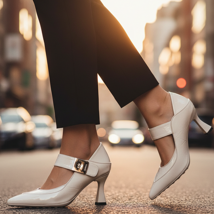 Aubree Leather Pointed Heels