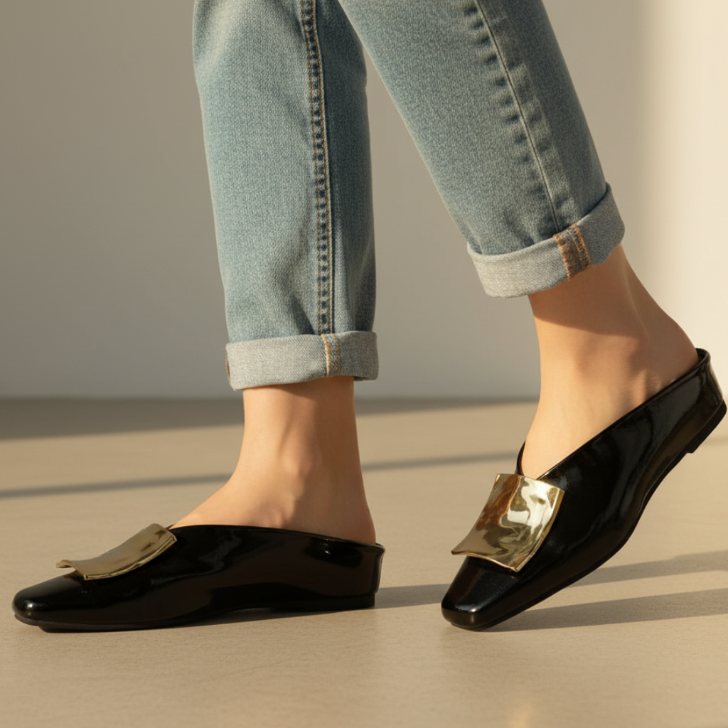 Bruna Square Toe Flats