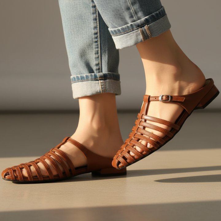 Novaro Summer Buckle Flats