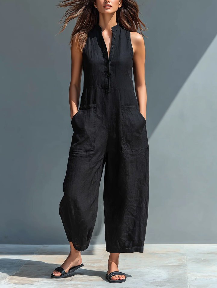 Zafira Sleeveless Loose-fitting Jumpsuit