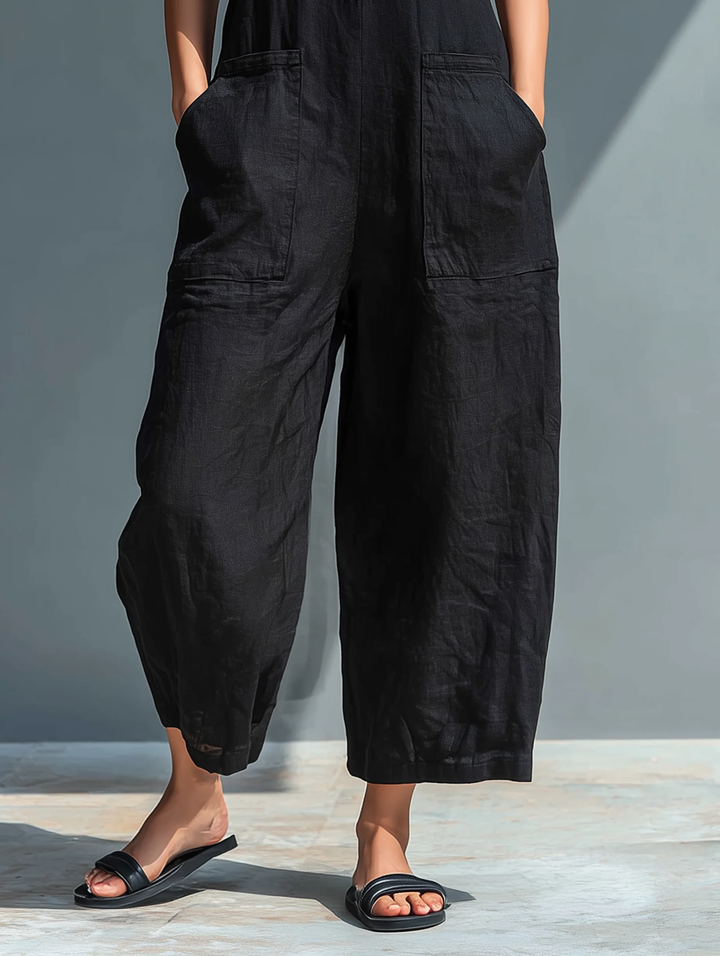 Zafira Sleeveless Loose-fitting Jumpsuit