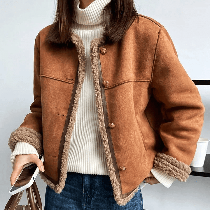 Hailey Elegant Sherpa Lined Jacket