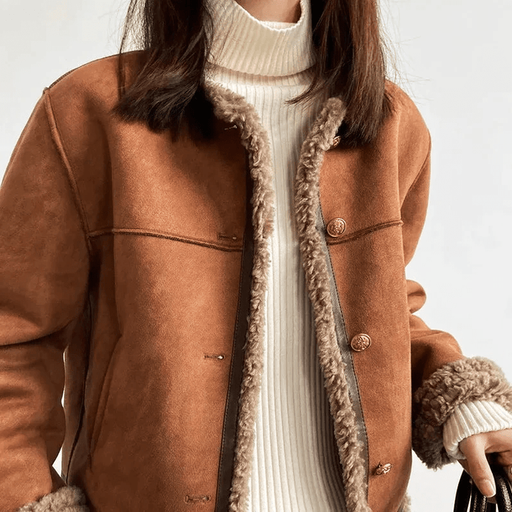 Hailey Elegant Sherpa Lined Jacket