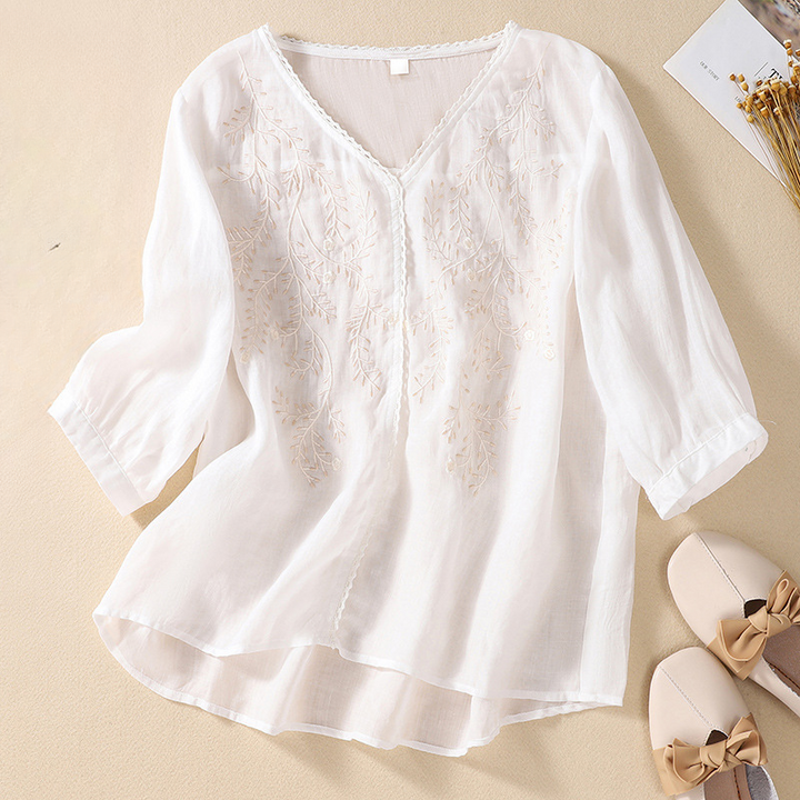 Jane Austen Linen Blouse