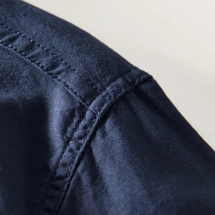 Shoreline Linen Henley Shirt