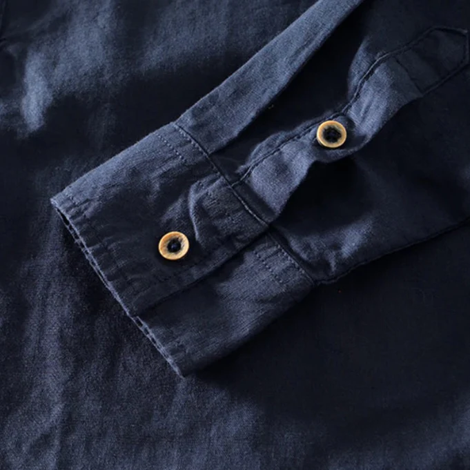 Shoreline Linen Henley Shirt