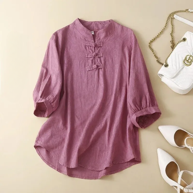 Adriana Summer Linen Blouse