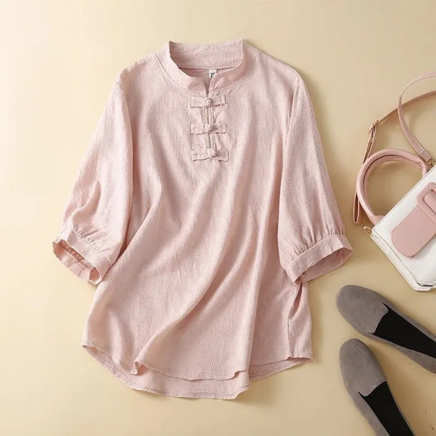 Adriana Summer Linen Blouse
