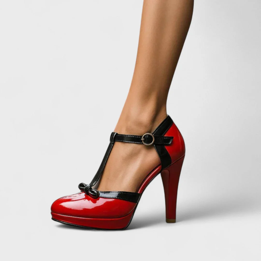 Peachy Leather Orthopedic Heels