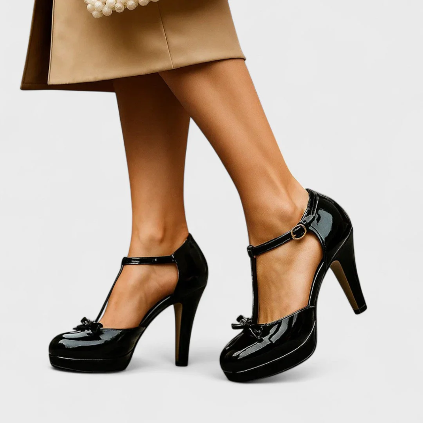 Peachy Leather Orthopedic Heels