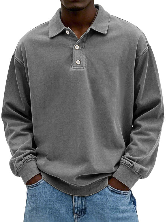 Mason Men's Stylish Long-Sleeved Polo Shirt